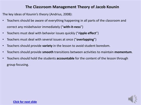 classroom management kounin